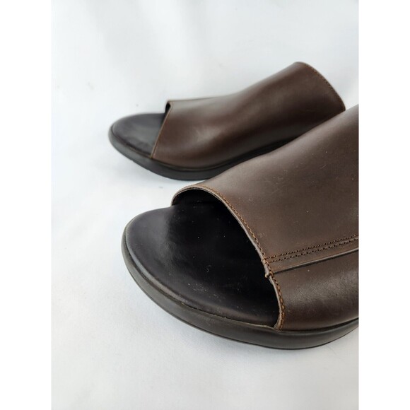 Chaco Men\'s Brown Leather Slides Sandals Shoes -‎ Size 13 - Made In Portugal main image 12